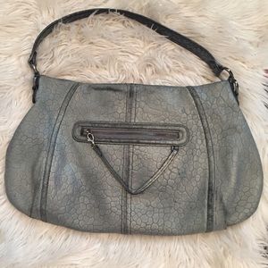 Gray Leather Lodis Purse Bag